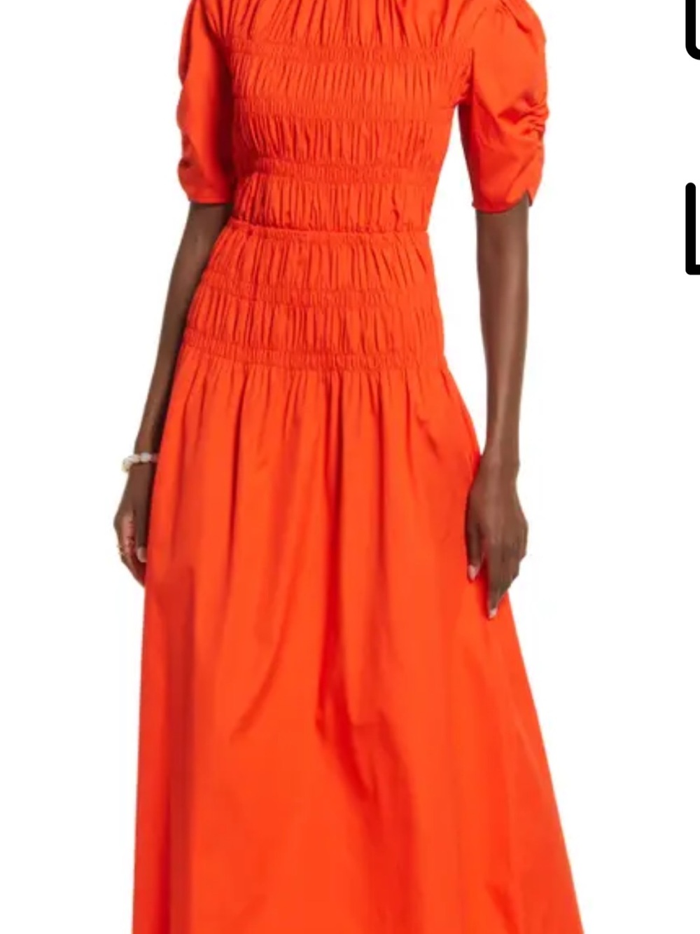 Poppy orange red open edit open back dress size xs